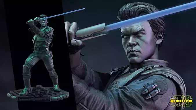 Cal Kestis Sculpture Star Wars 3D Models Ready for 3D printing