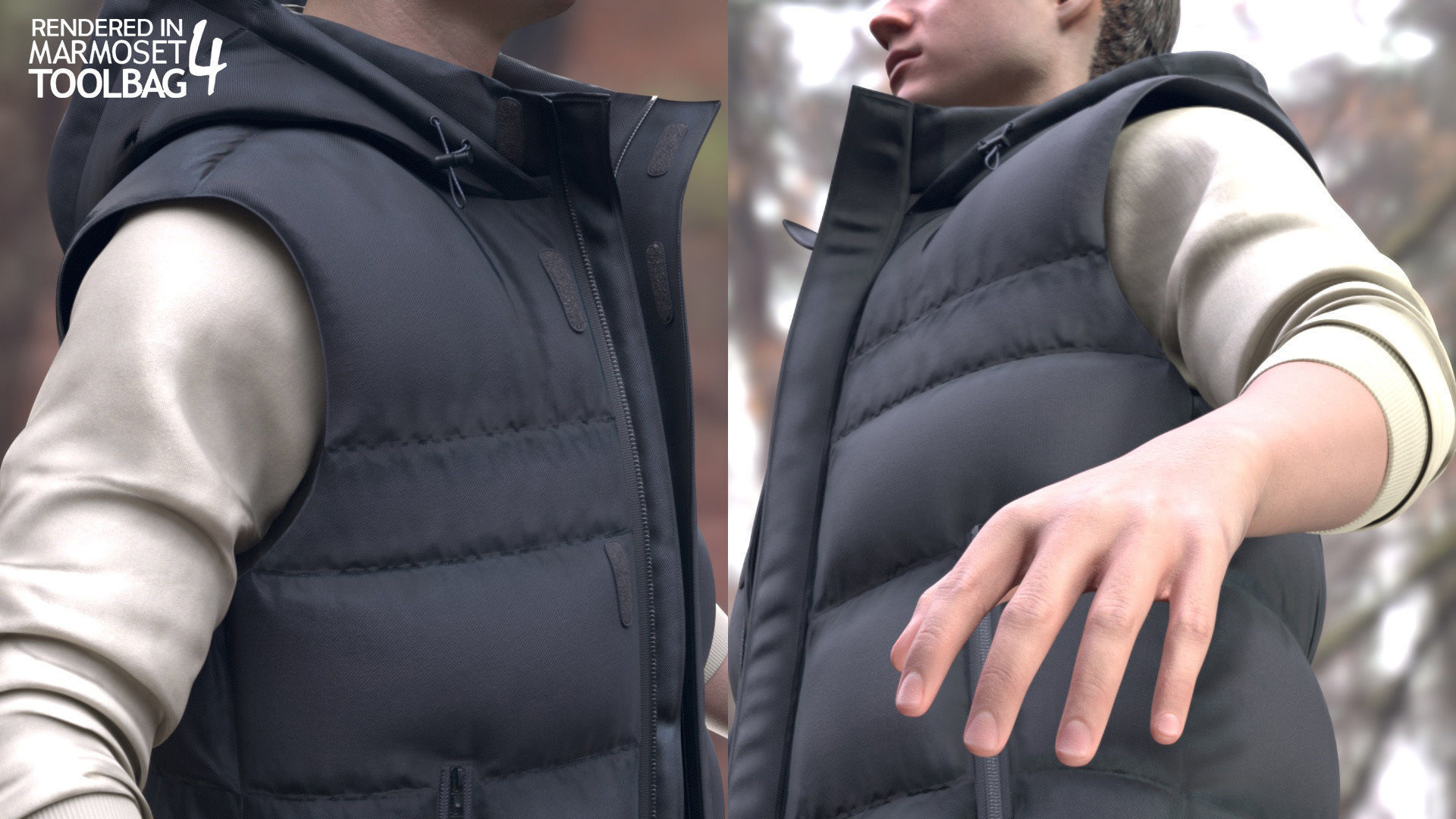 Man in Autumn Outfit 15 - Modular - Rigged Low-poly 3D model_15