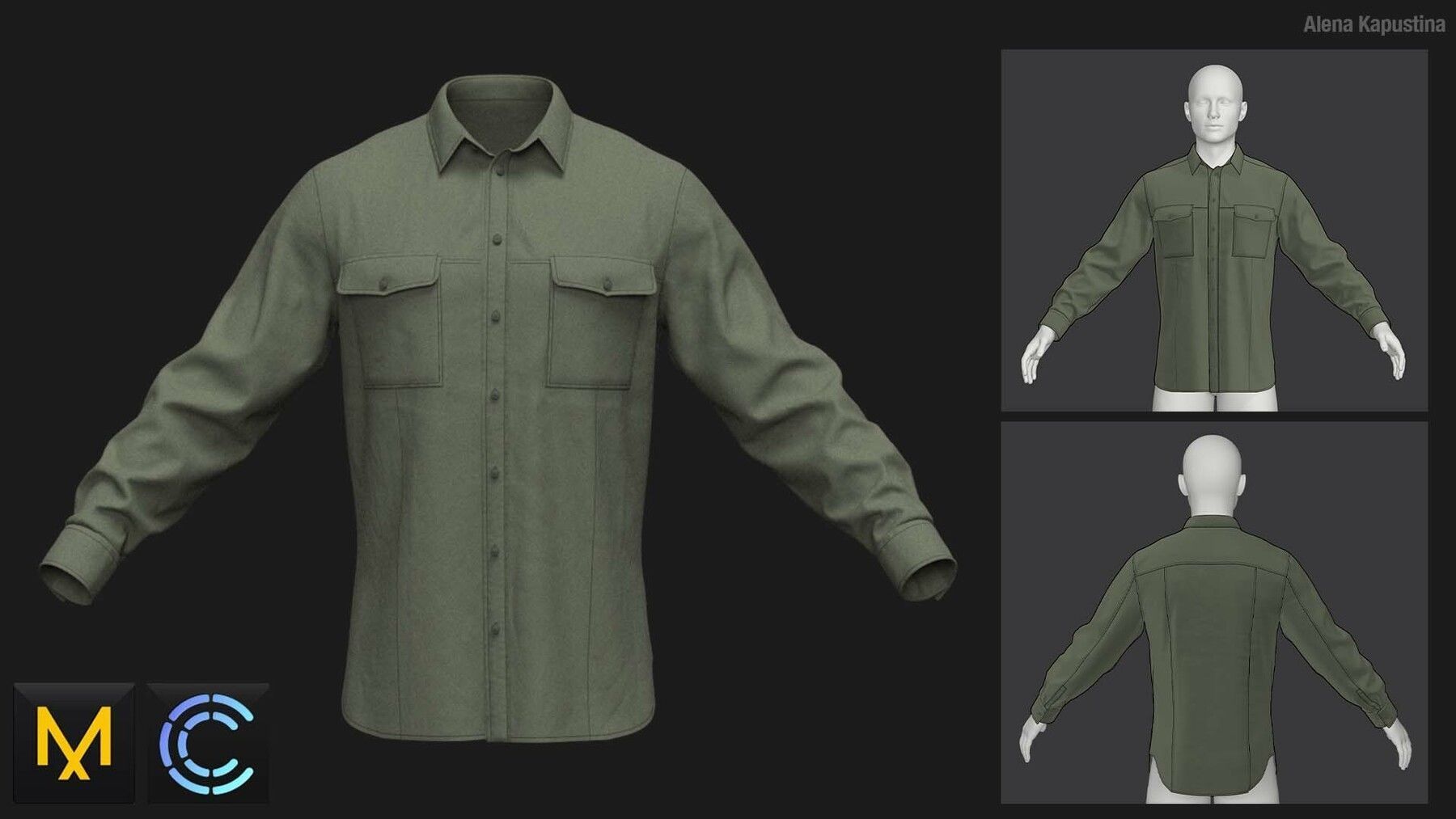 Male shirts pack  Marvelous Designer  Clo 3D project 3D model_3