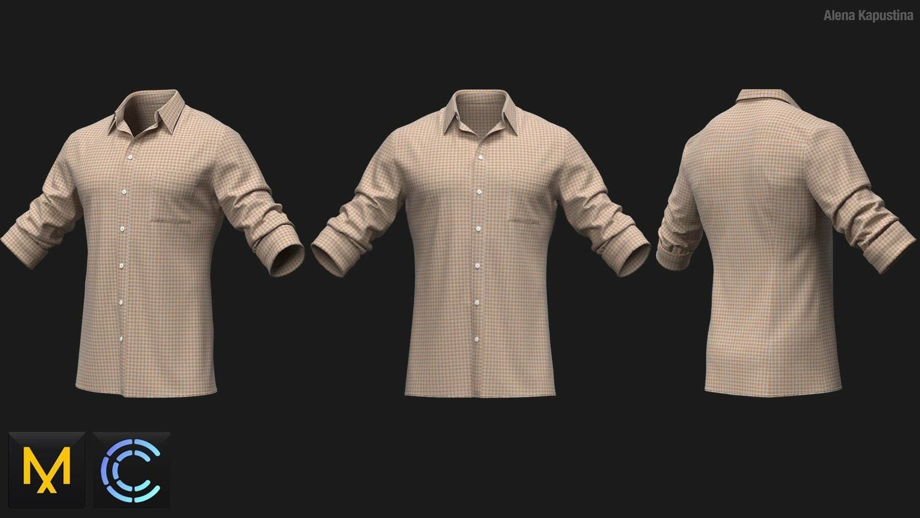 Male shirts pack  Marvelous Designer  Clo 3D project 3D model_1