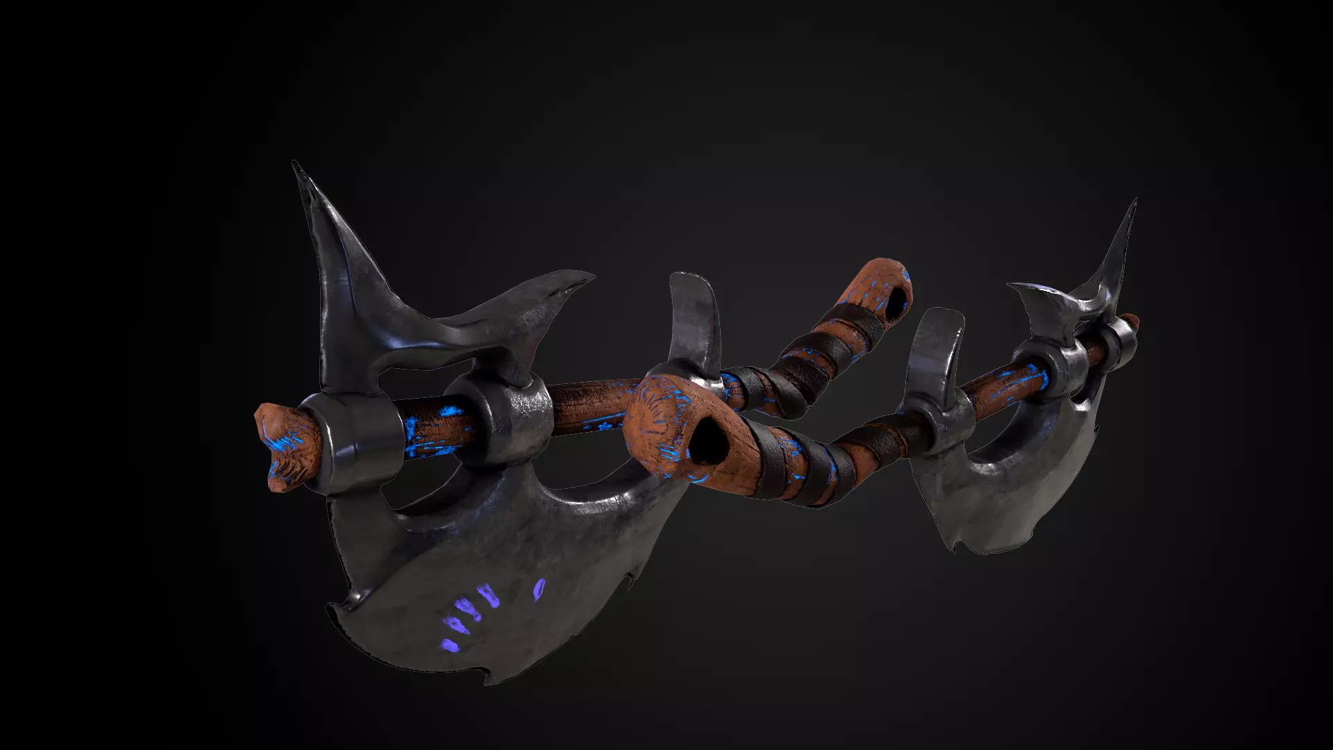 stylized axe  Low-poly 3D model_0