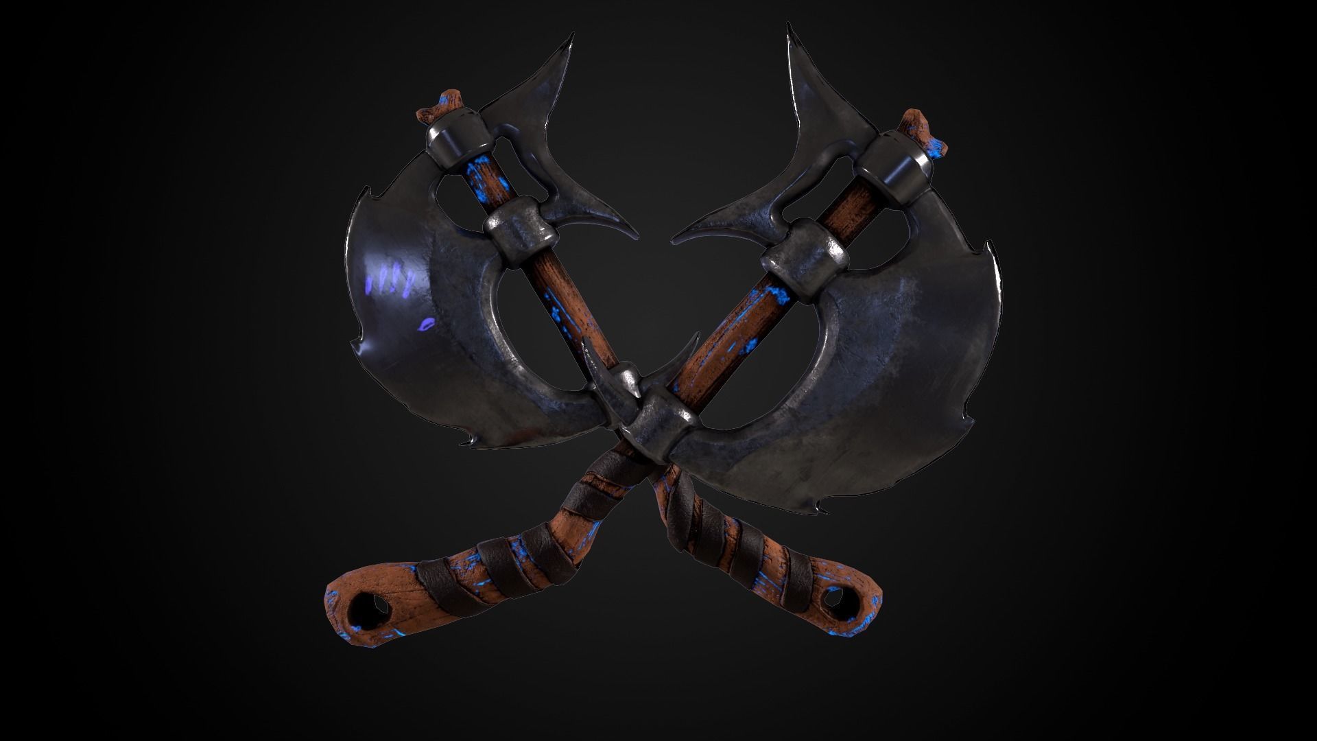 stylized axe  Low-poly 3D model_2