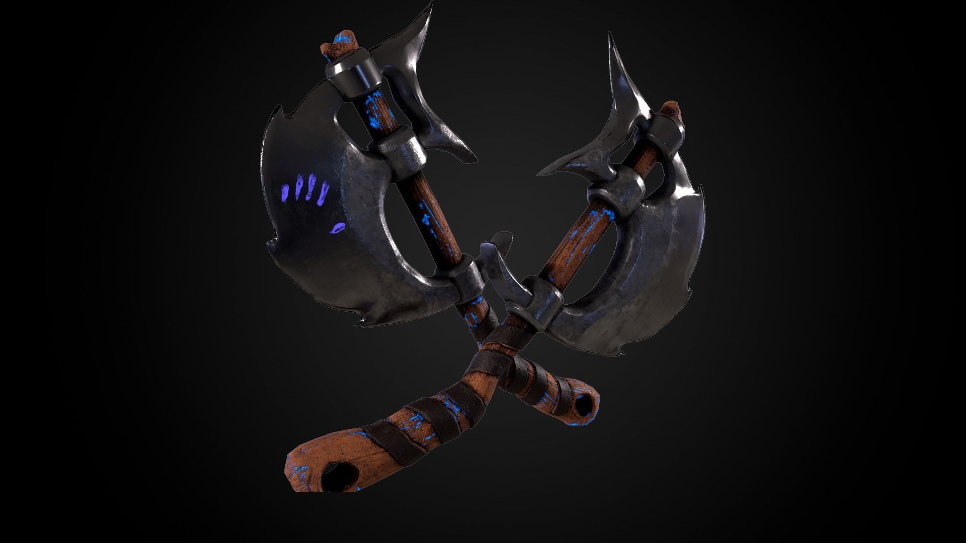 stylized axe  Low-poly 3D model_7