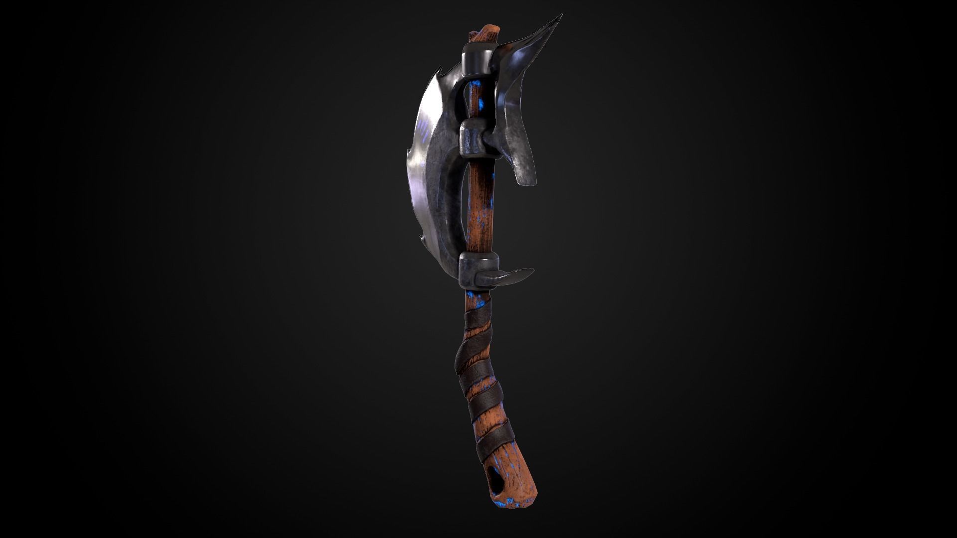 stylized axe  Low-poly 3D model_3