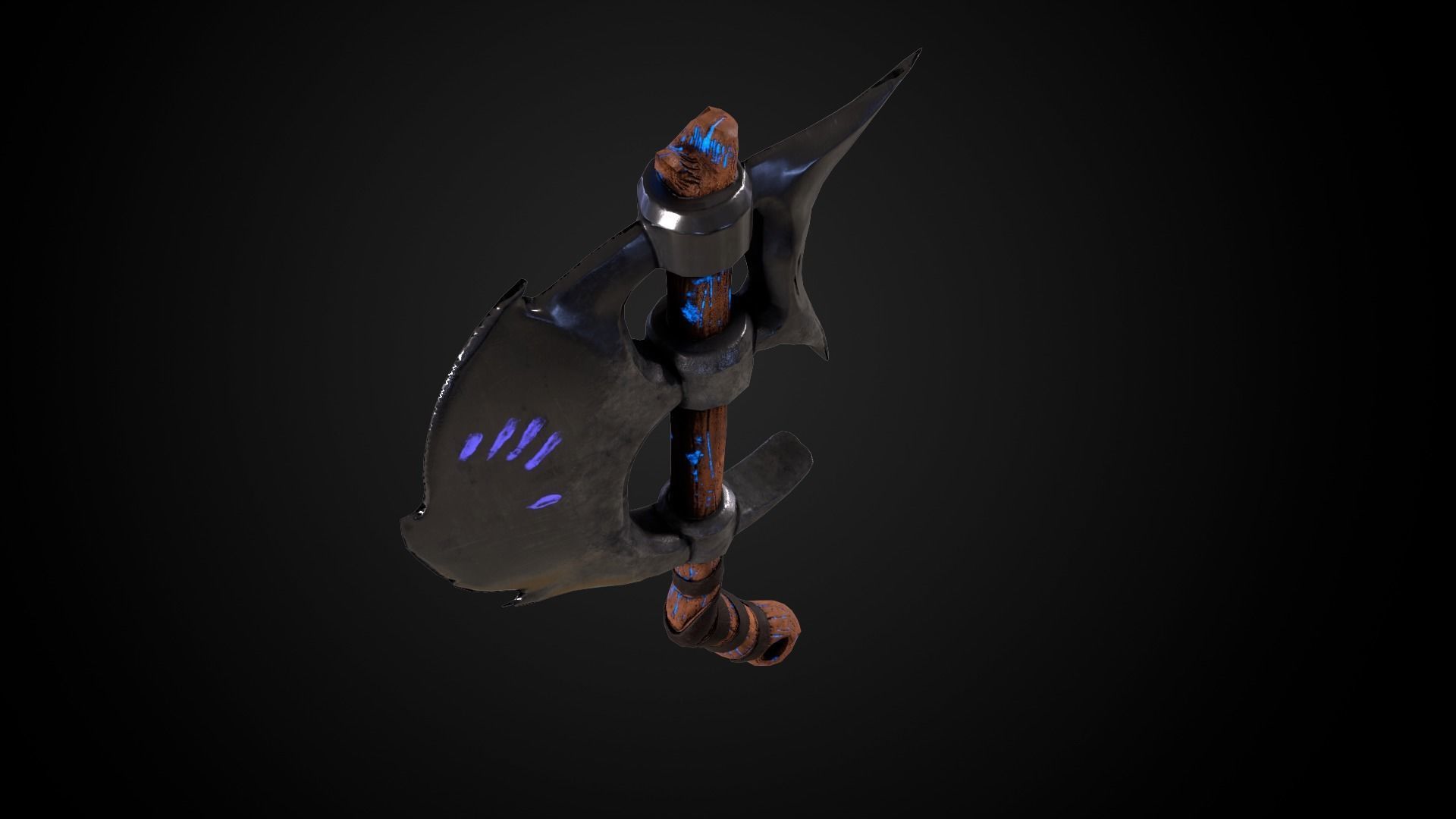 stylized axe  Low-poly 3D model_5