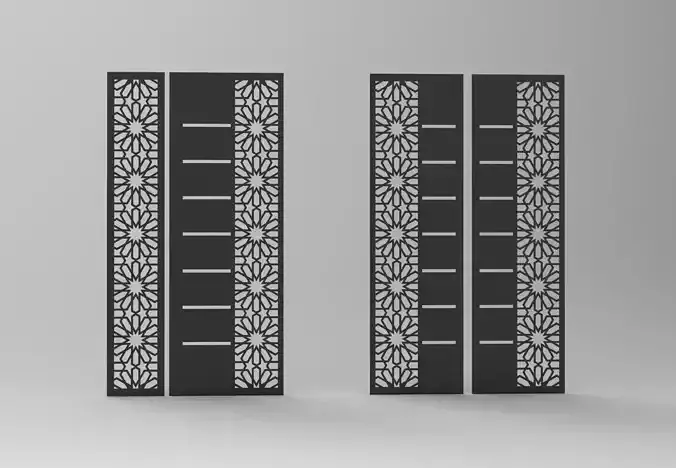 laser cut door 3D model