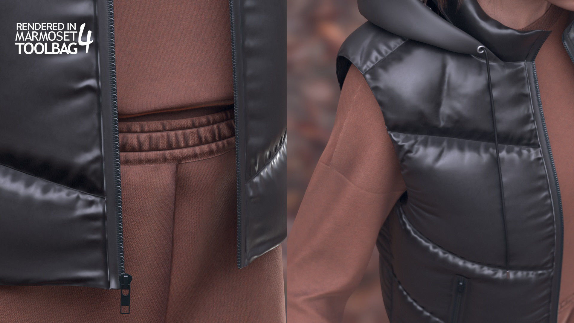 Woman in Autumn Outfit - Modular - Rigged Low-poly 3D model_5