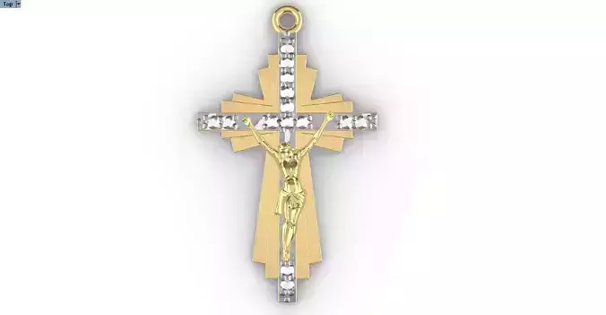 JESUS CROSS DIAMOND PENDANT