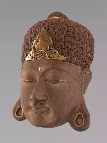 Wood BUDA Mask 3D model