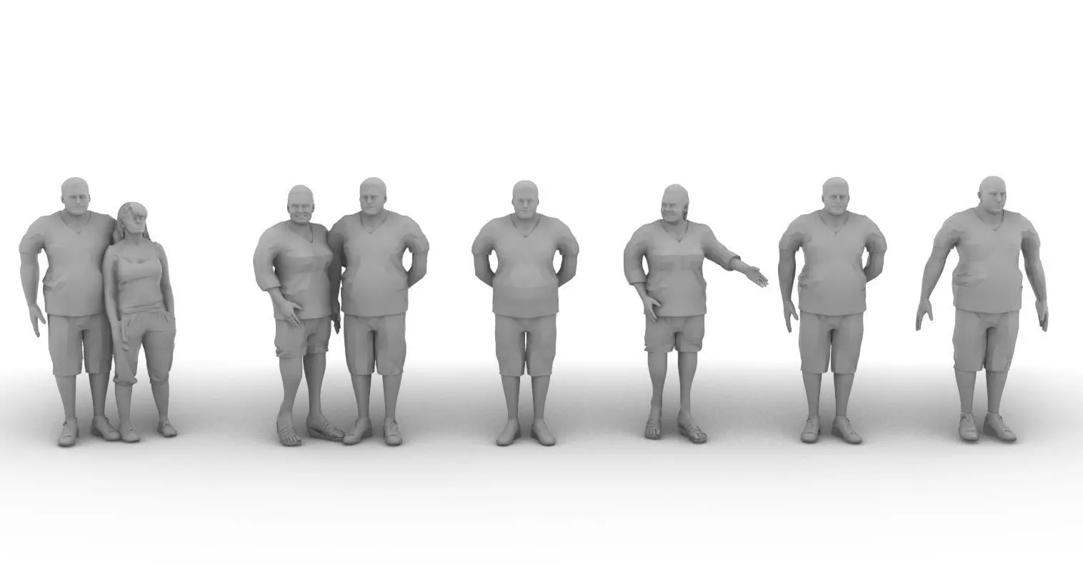Fat Family 3D print model