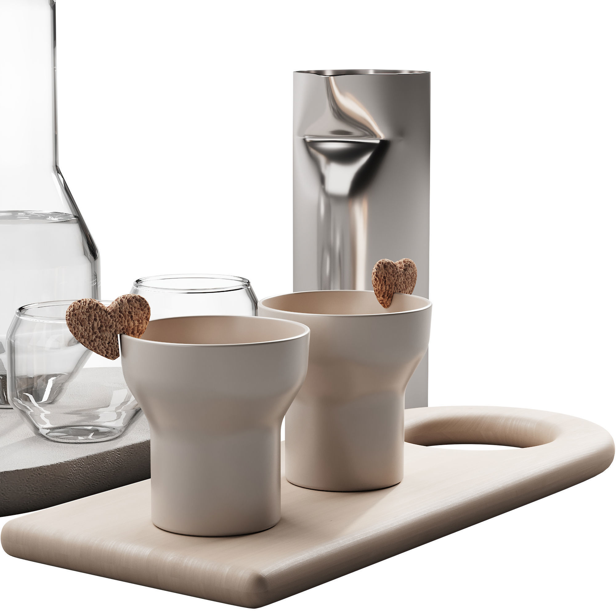 127 eat and drinks decor set 01 coffee and water kit 01 3D model_6