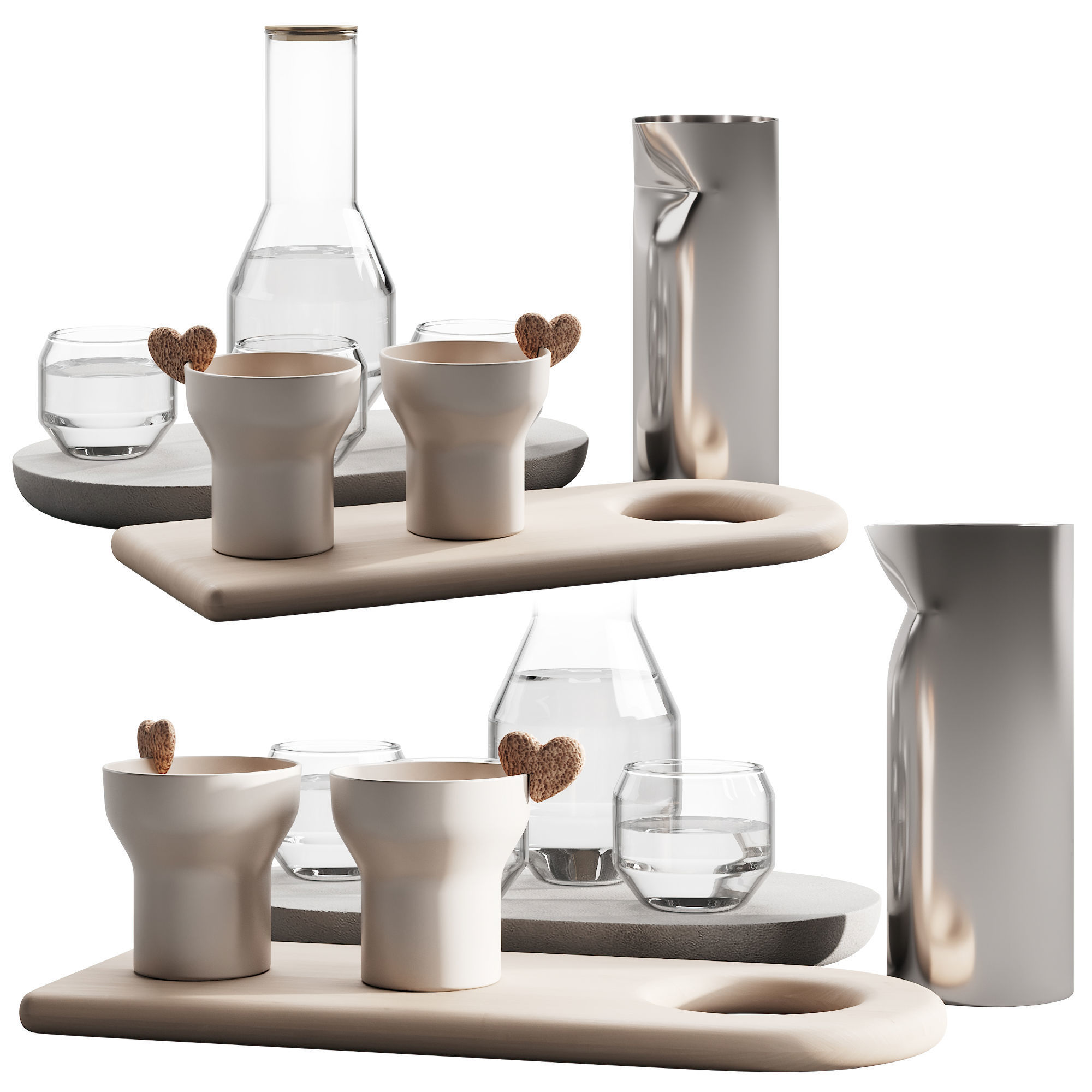 127 eat and drinks decor set 01 coffee and water kit 01 3D model_1