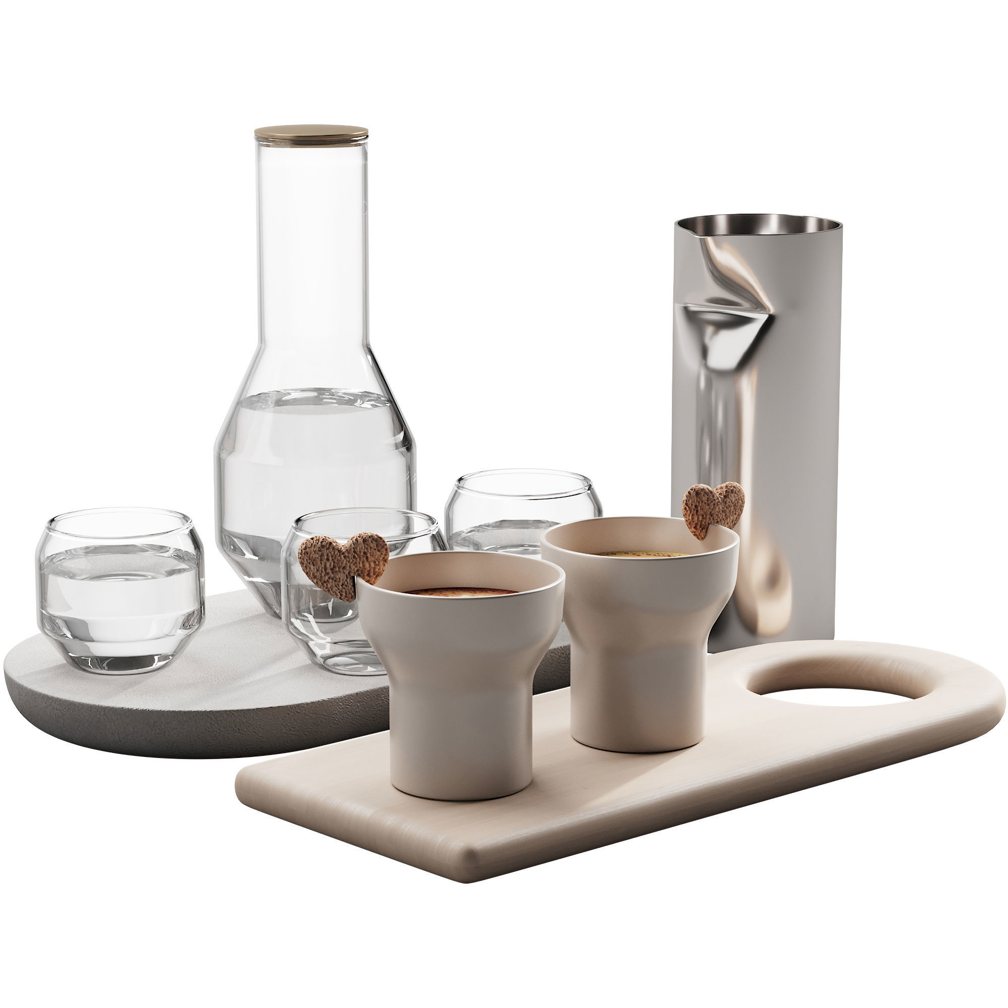 127 eat and drinks decor set 01 coffee and water kit 01 3D model_2