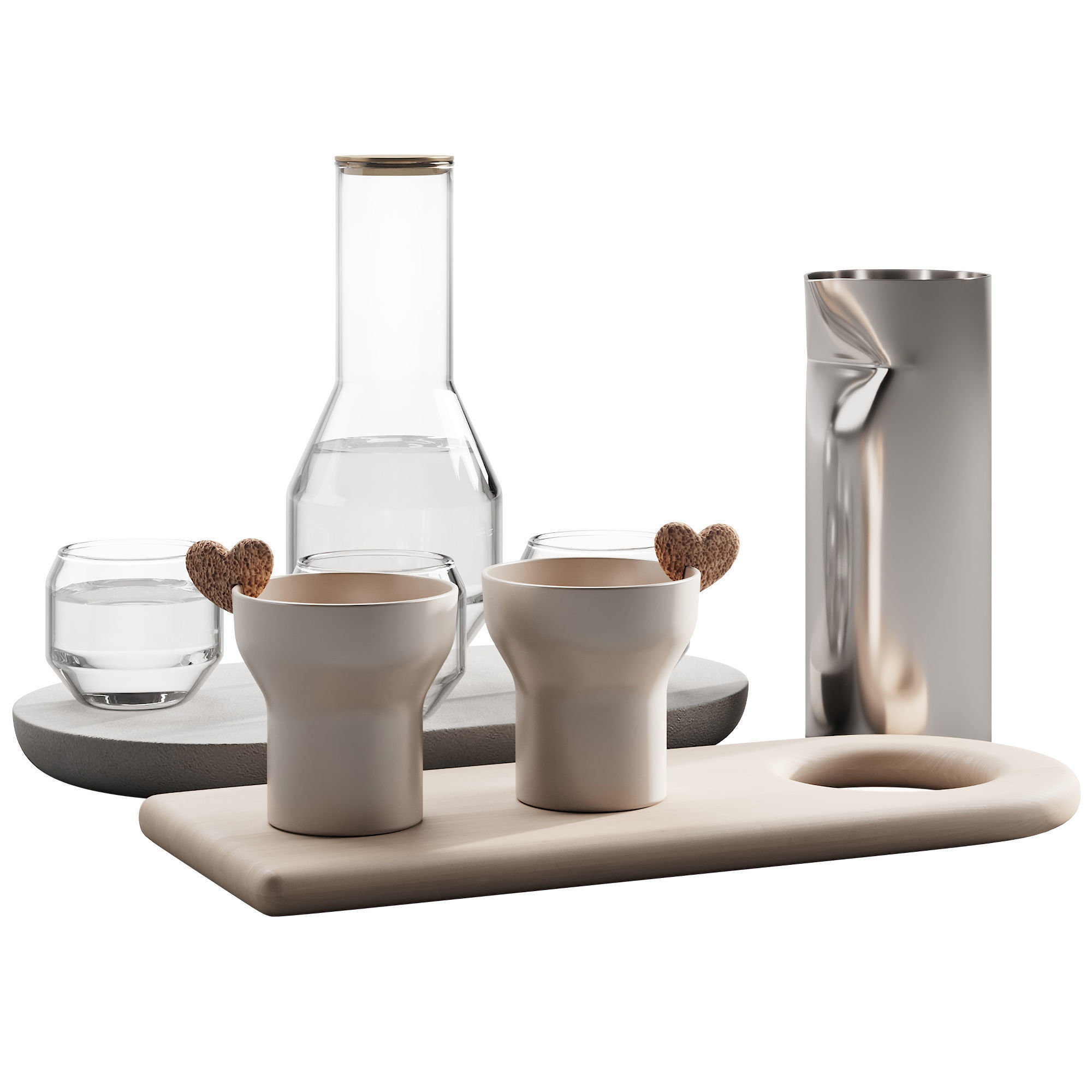 127 eat and drinks decor set 01 coffee and water kit 01 3D model_3