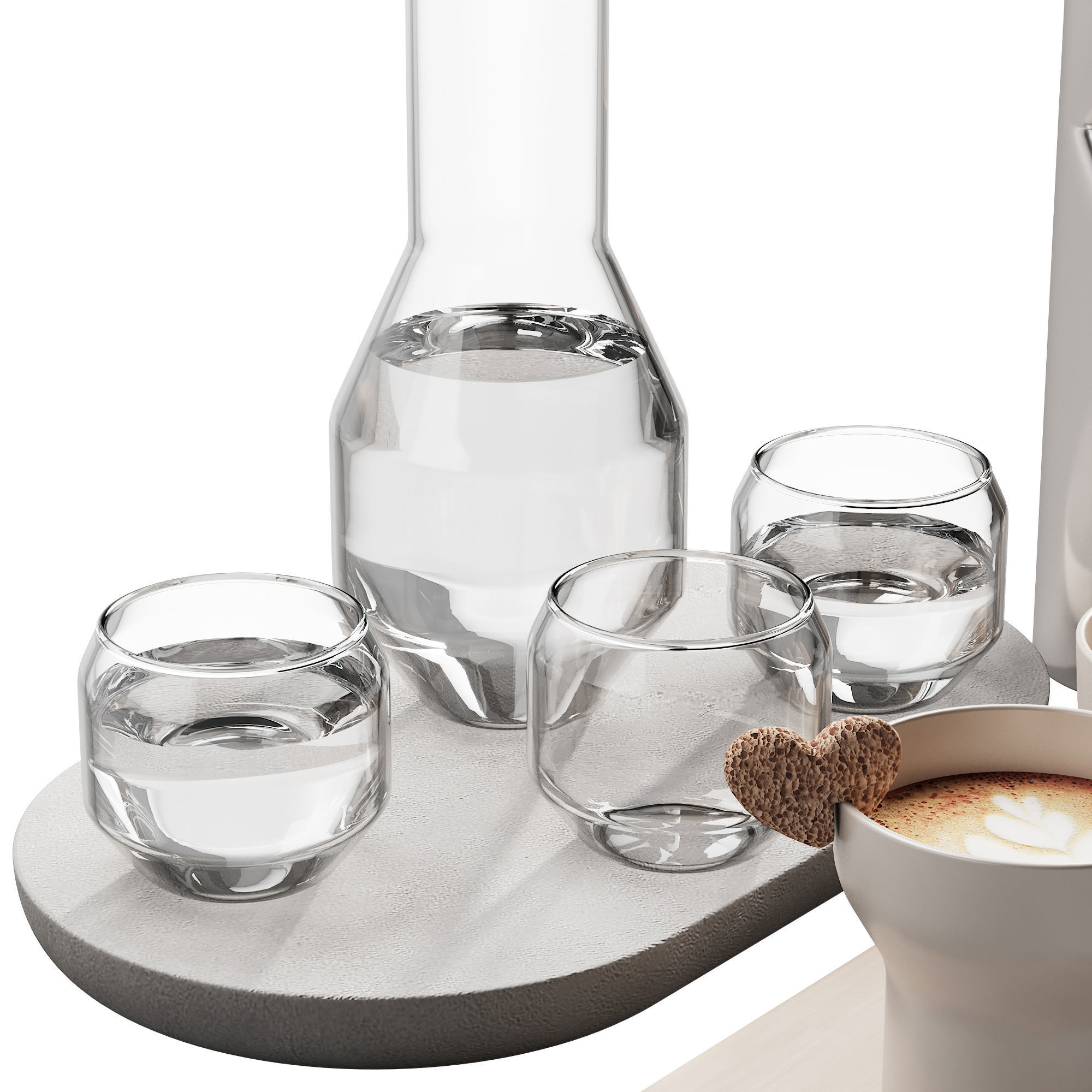 127 eat and drinks decor set 01 coffee and water kit 01 3D model_7