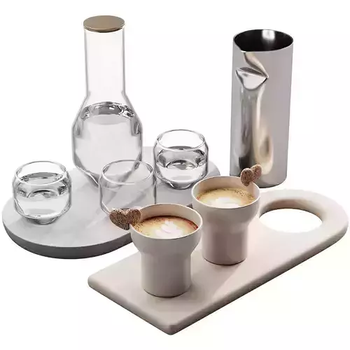 127 eat and drinks decor set 01 coffee and water kit 01
