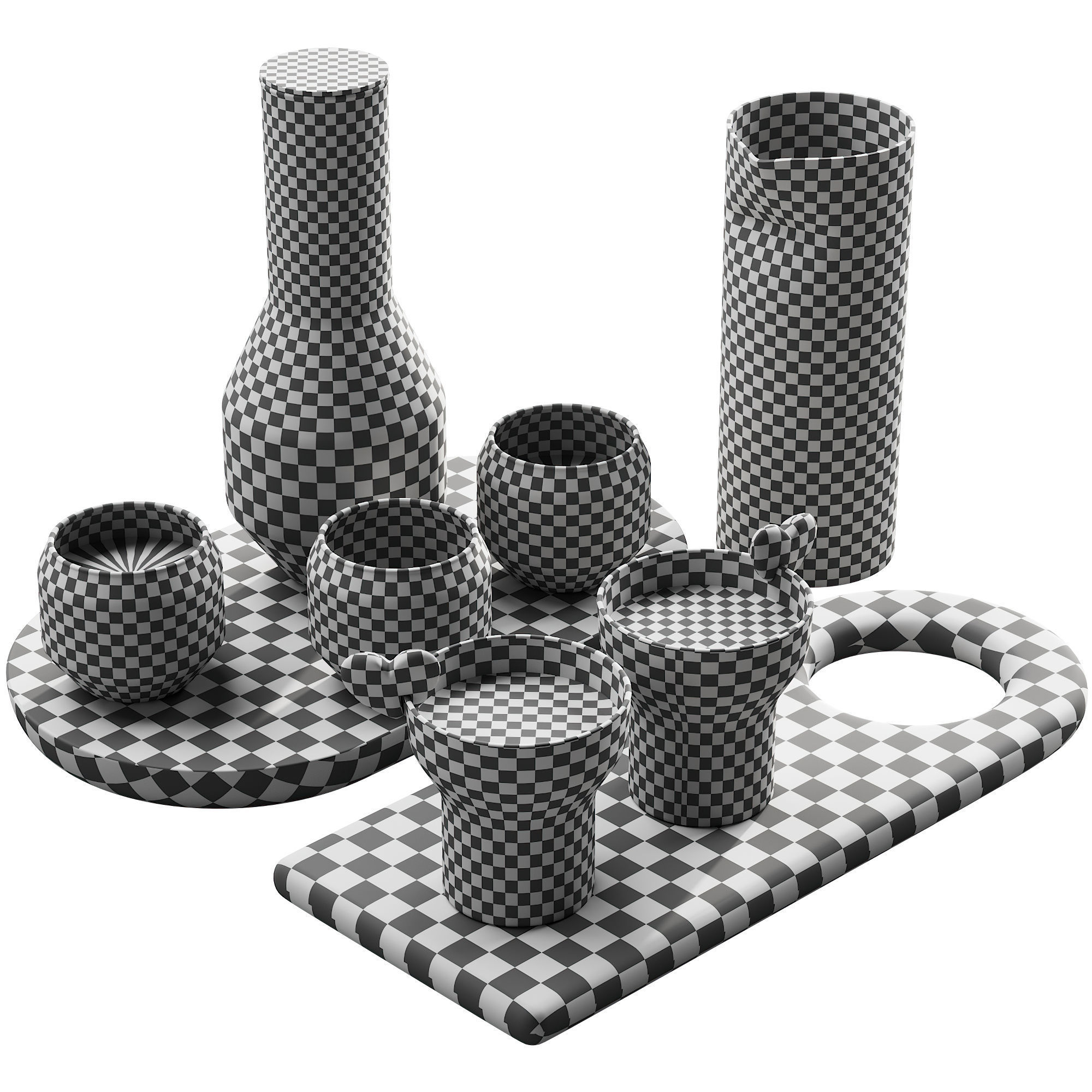 127 eat and drinks decor set 01 coffee and water kit 01 3D model_9