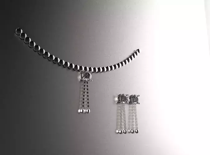 necklace  and earrings