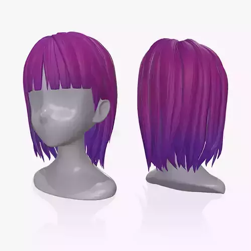 Hair11 Low-poly 3D model
