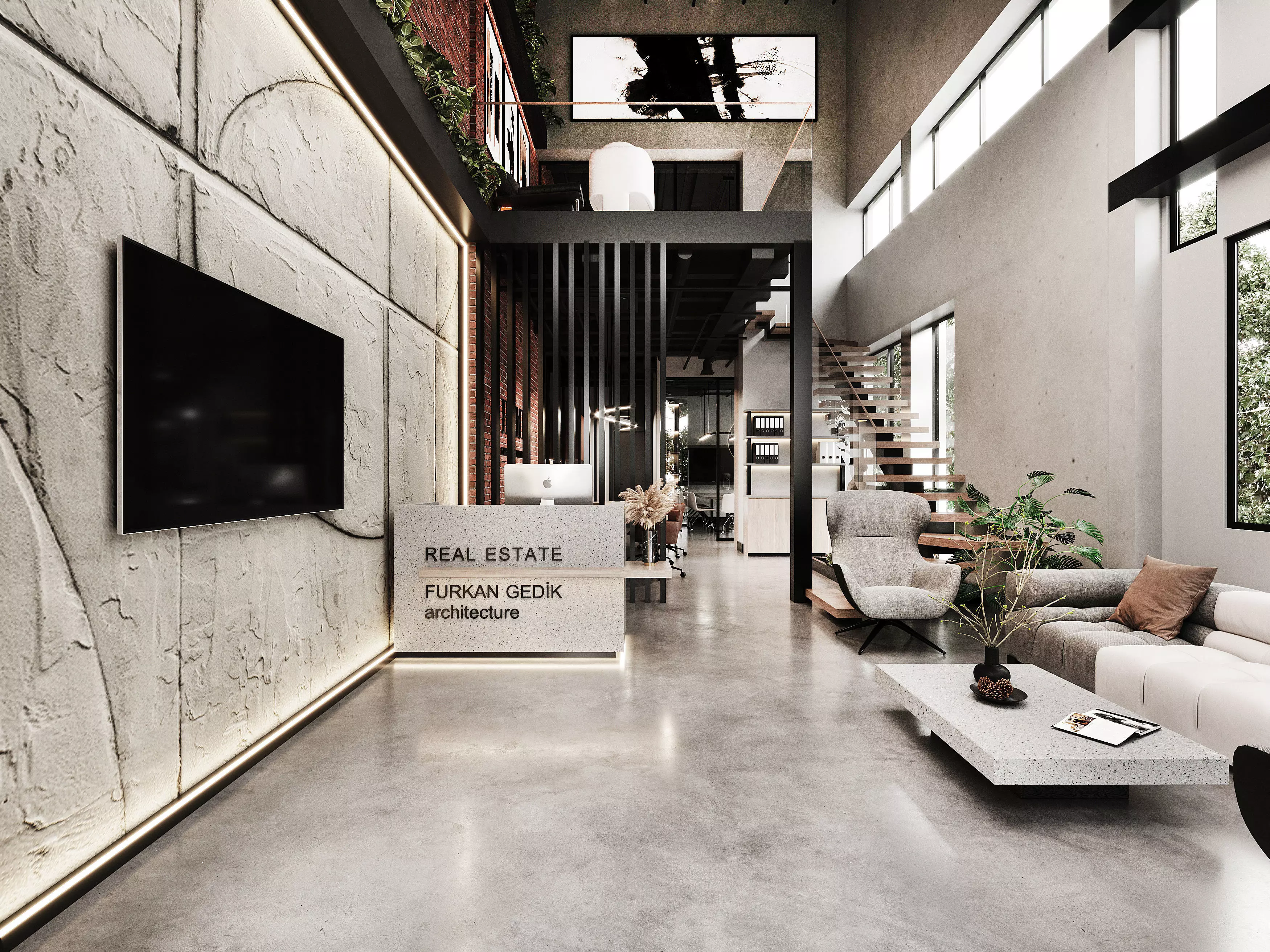 Loft Office Designed by FGM 3D model