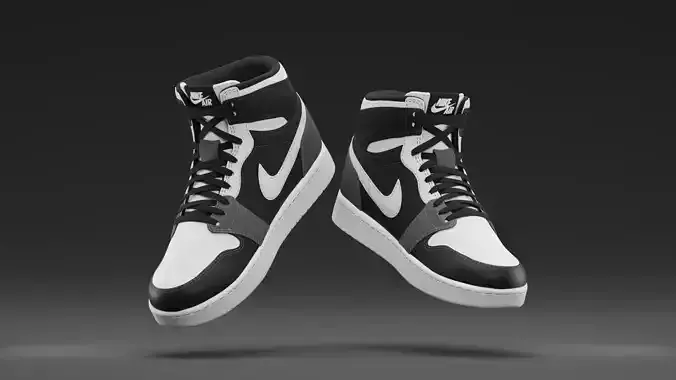 Air Jordan Nike shoes - 05 Low-poly 3D model