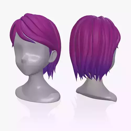 Hair12 Low-poly 3D model
