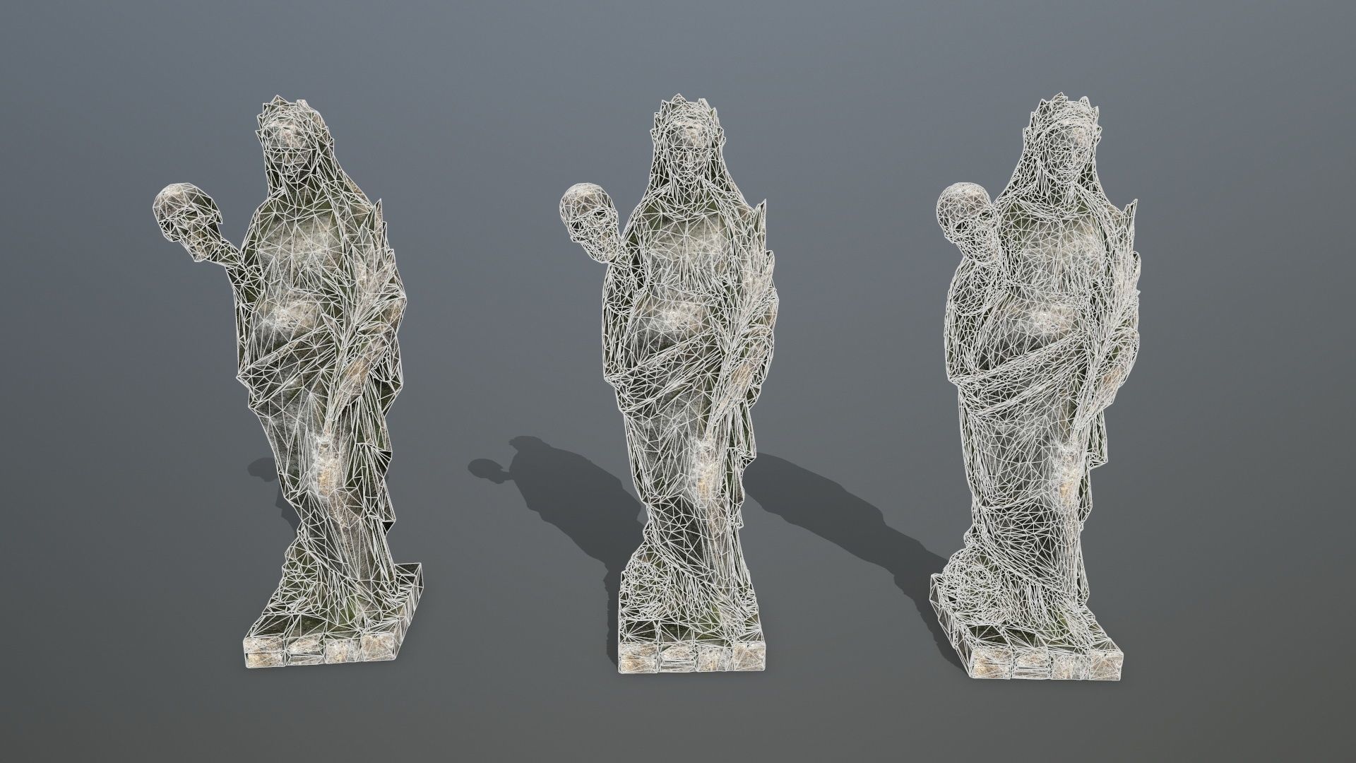 Afrodit Statue Low-poly 3D model_12