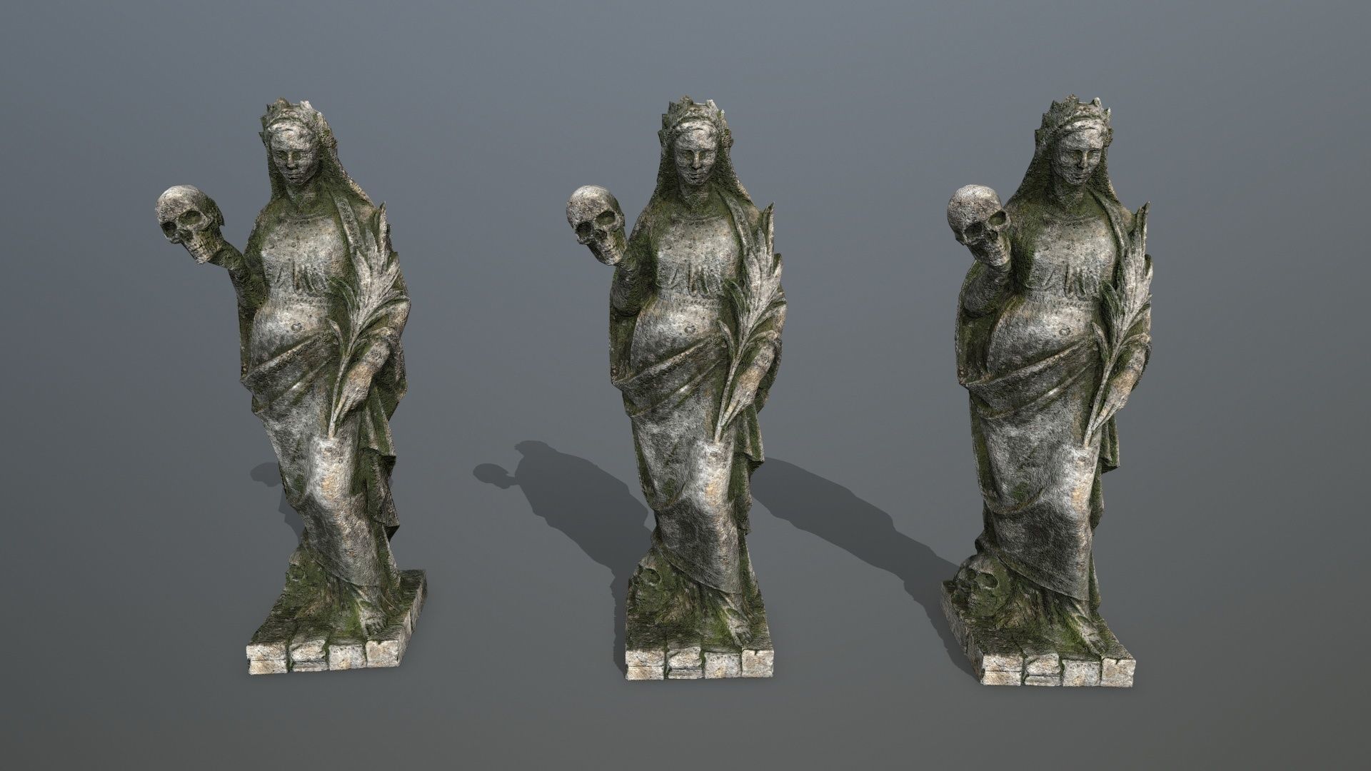 Afrodit Statue Low-poly 3D model_11