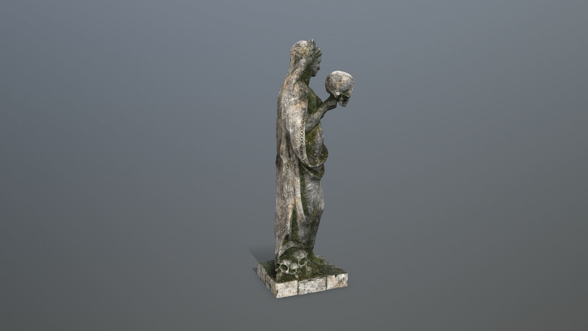 Afrodit Statue Low-poly 3D model_3