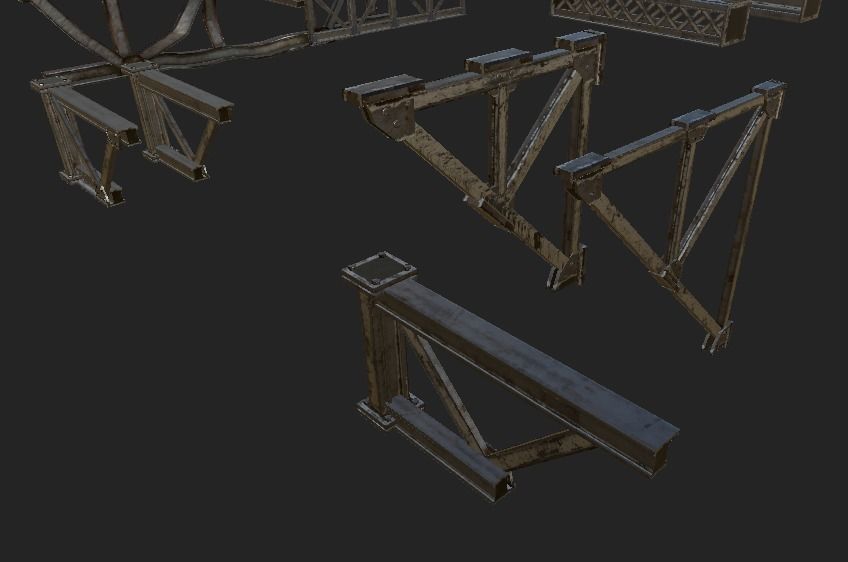 Metal Frame Kit  Low-poly 3D model_6