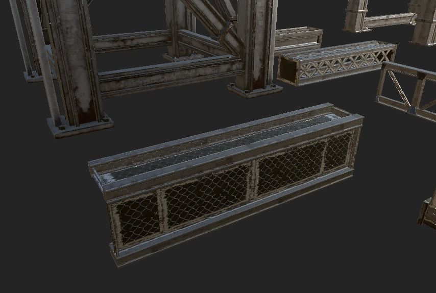 Metal Frame Kit  Low-poly 3D model_4