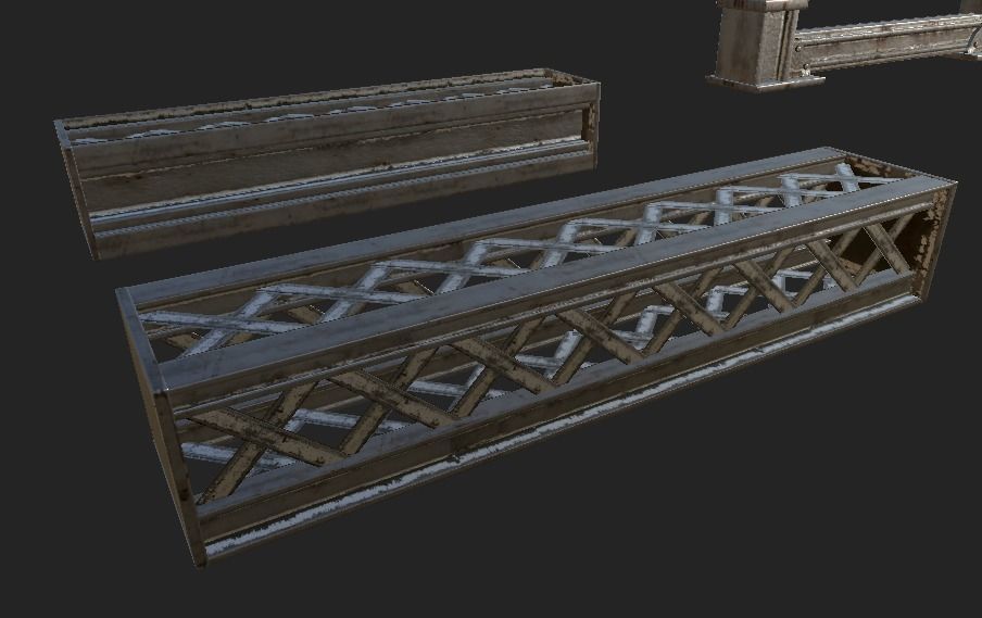 Metal Frame Kit  Low-poly 3D model_5