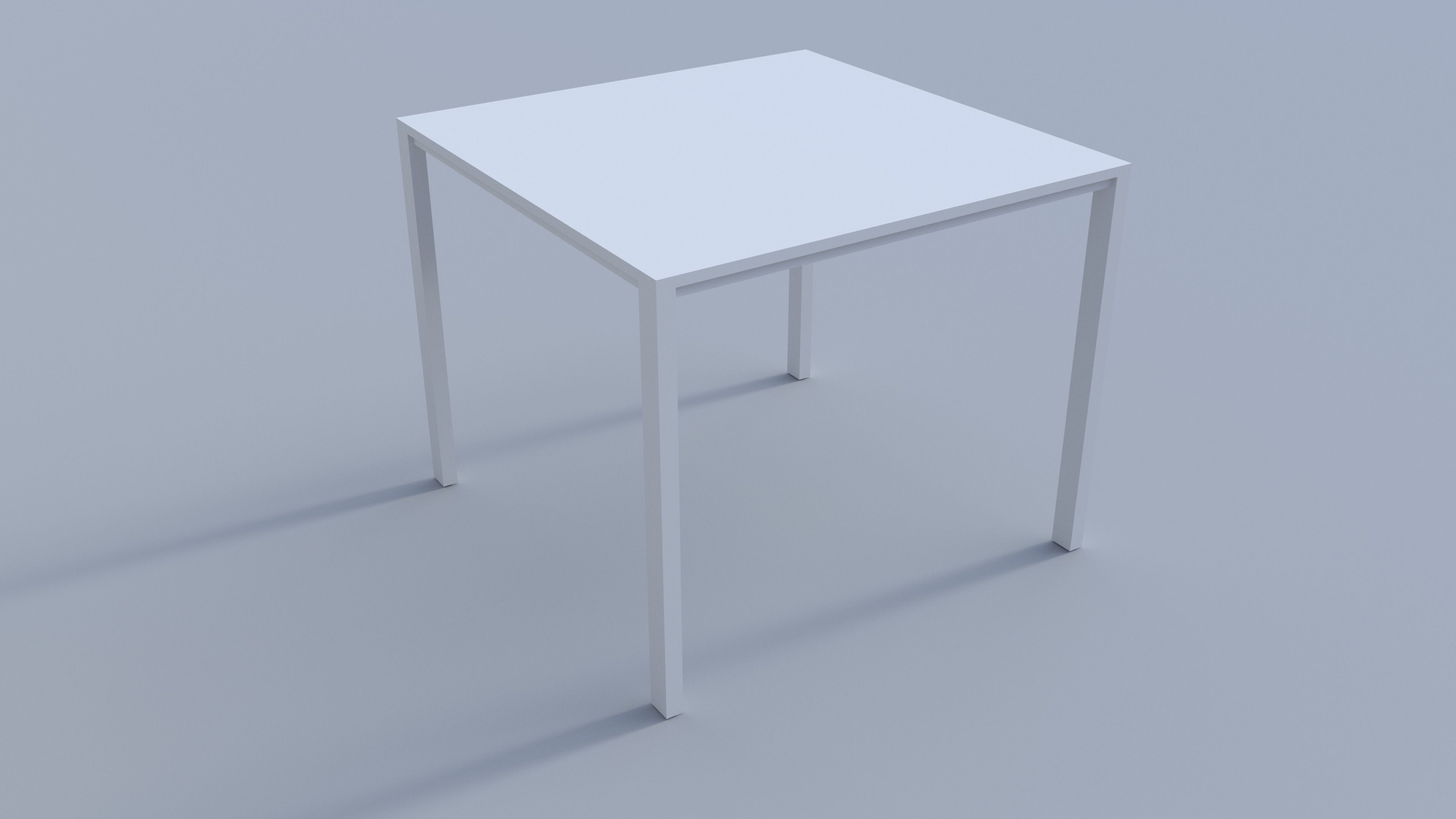 Simple Table Free low-poly 3D model_2