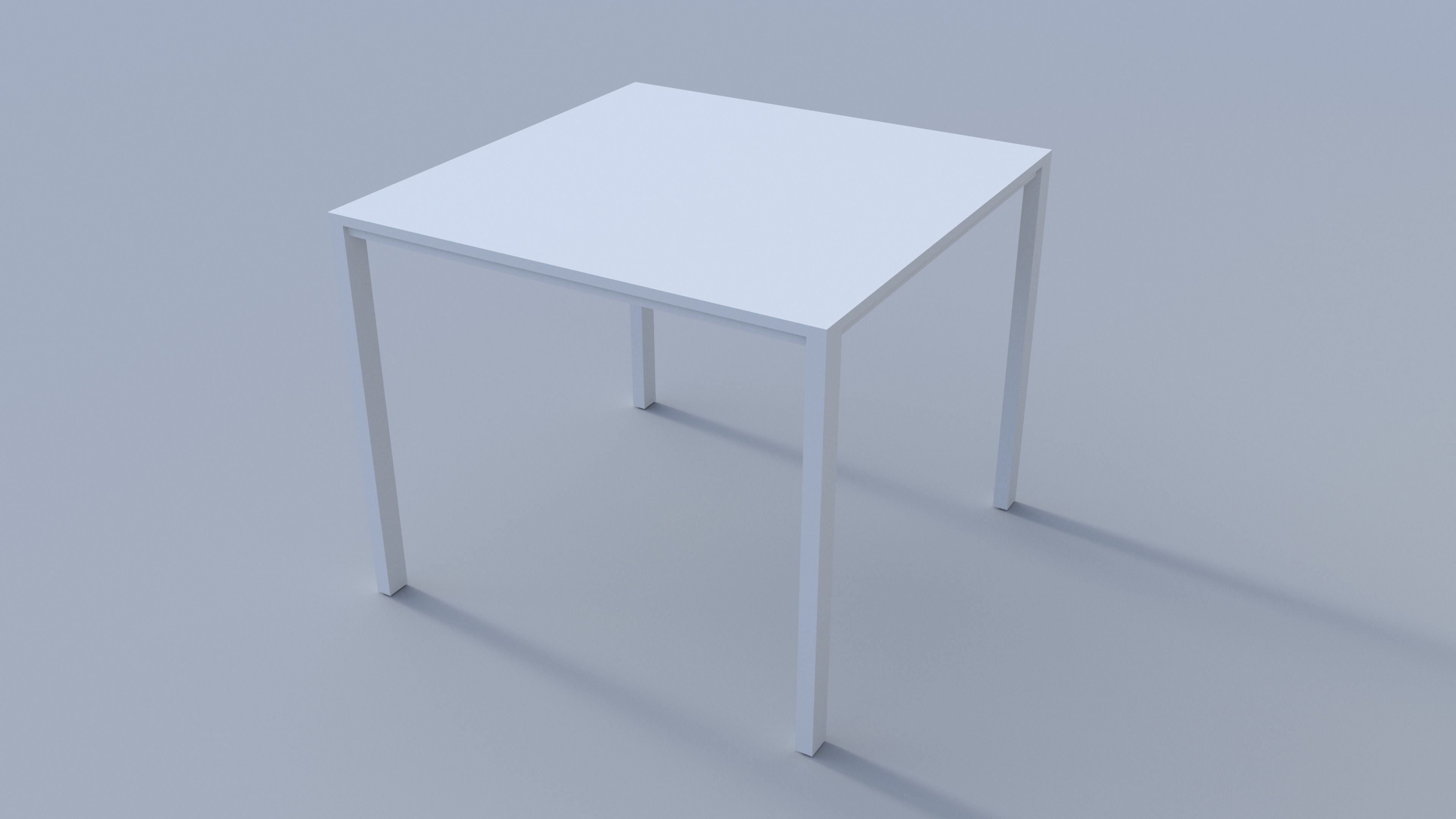 Simple Table Free low-poly 3D model_3