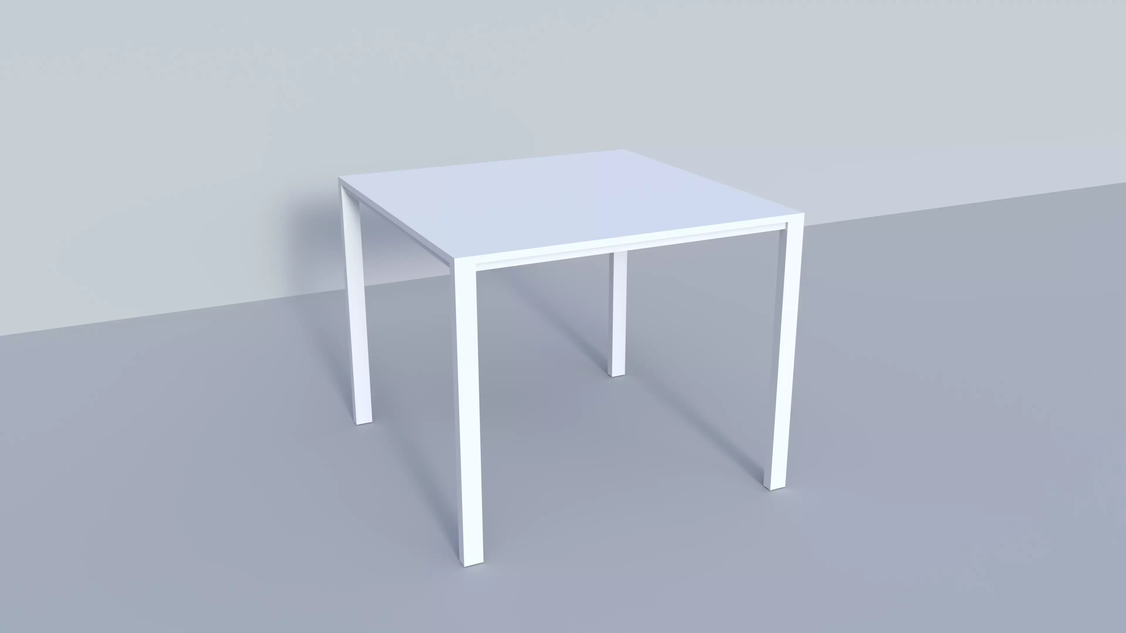 Simple Table Free low-poly 3D model_0