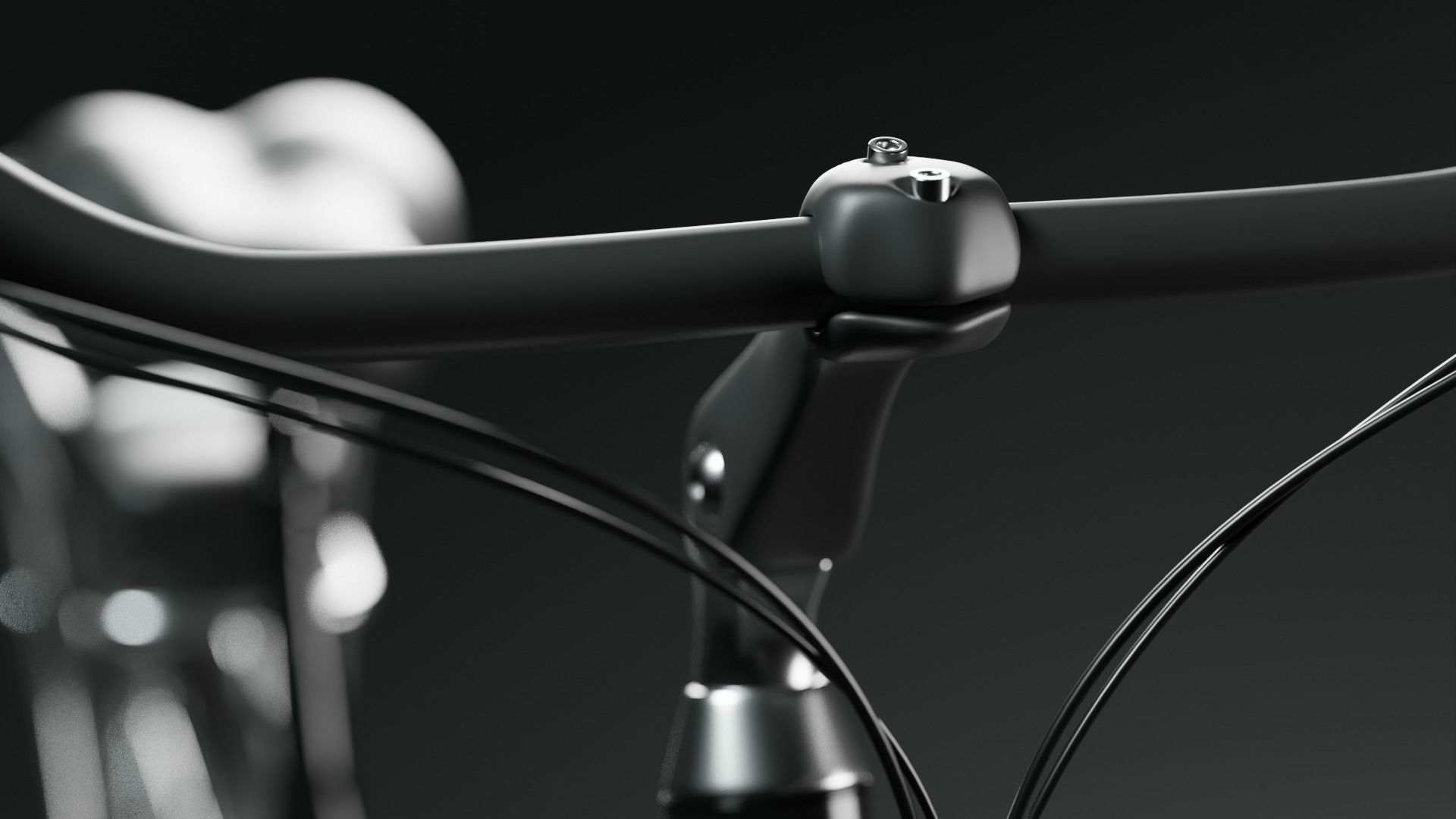 Classical Bike in Black and Chrome 3D model_2