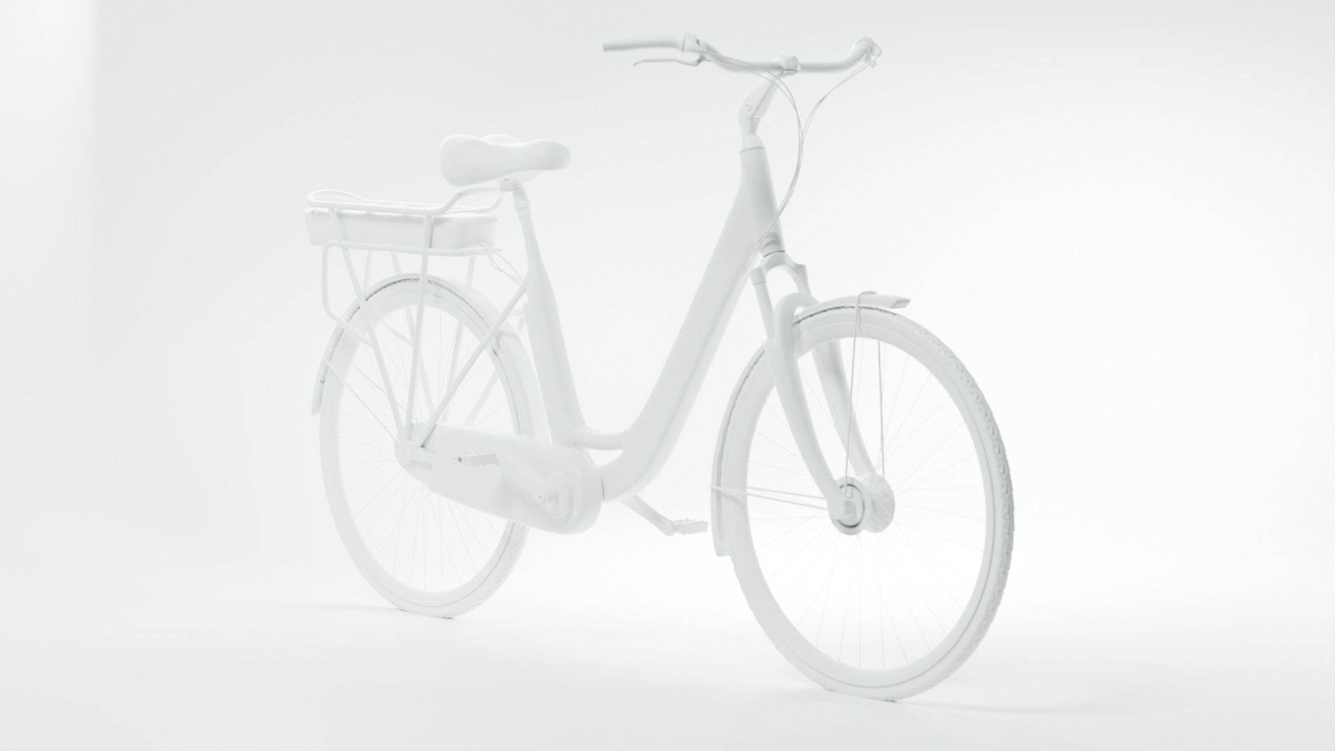 Classical Bike in Black and Chrome 3D model_12