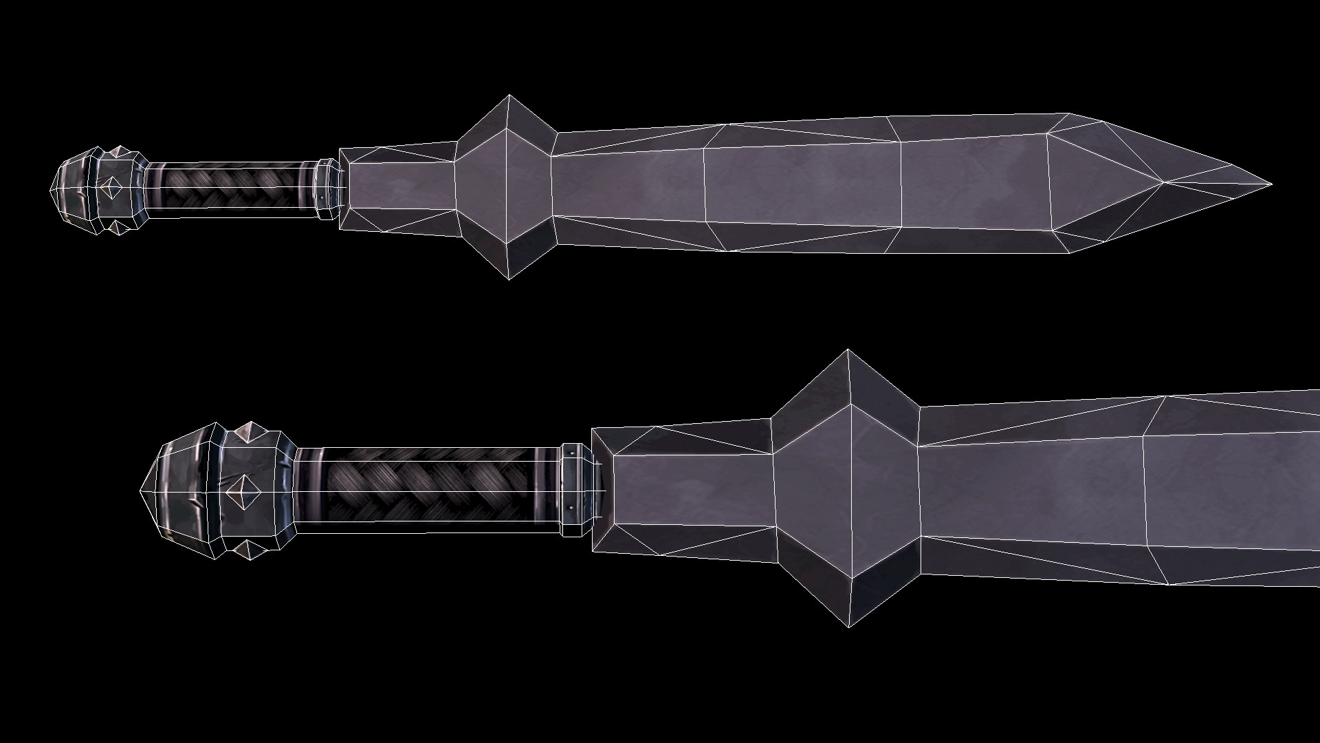 Sword Low-poly 3D model_4
