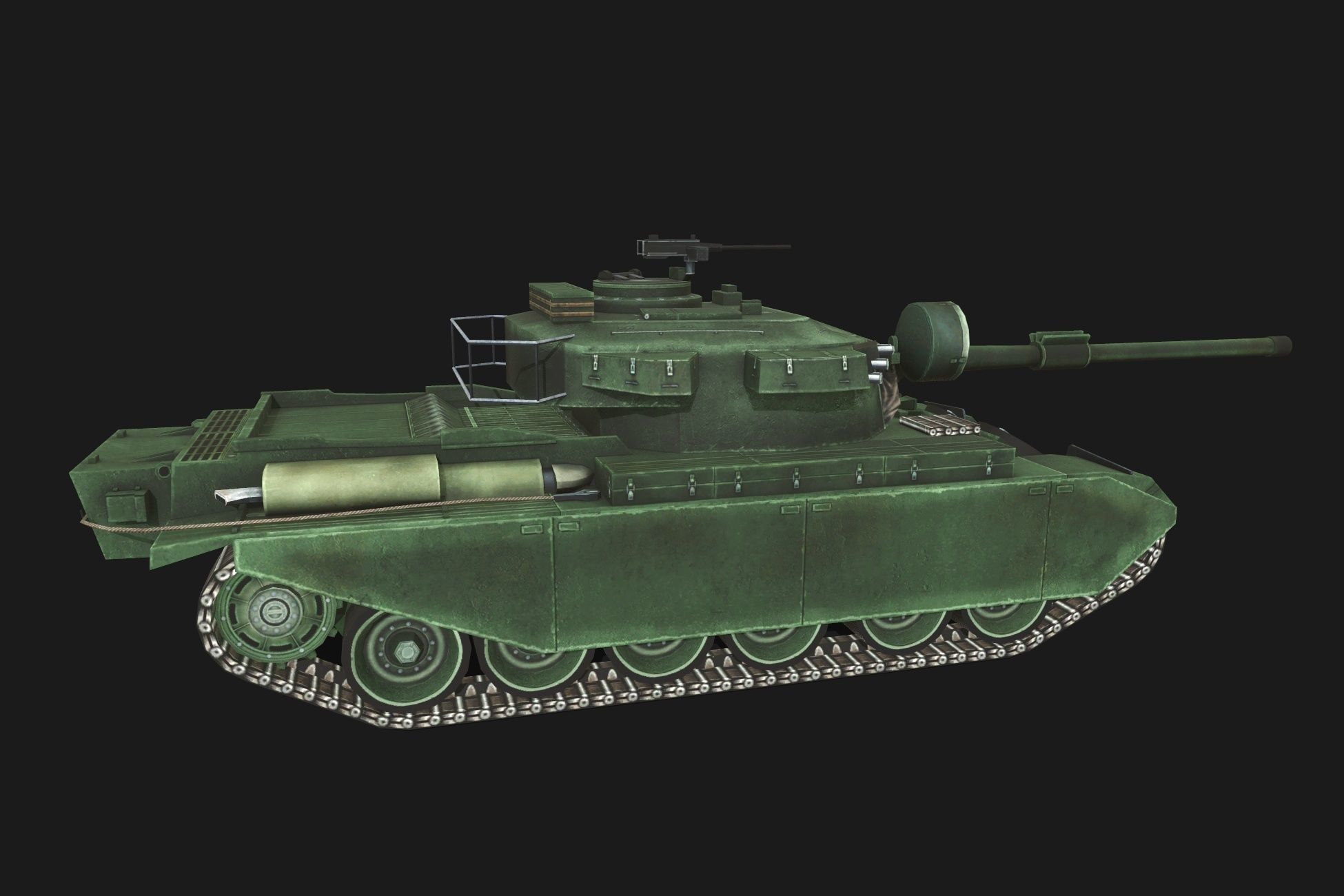 Tank Centurion Mk Low-poly 3D model_4