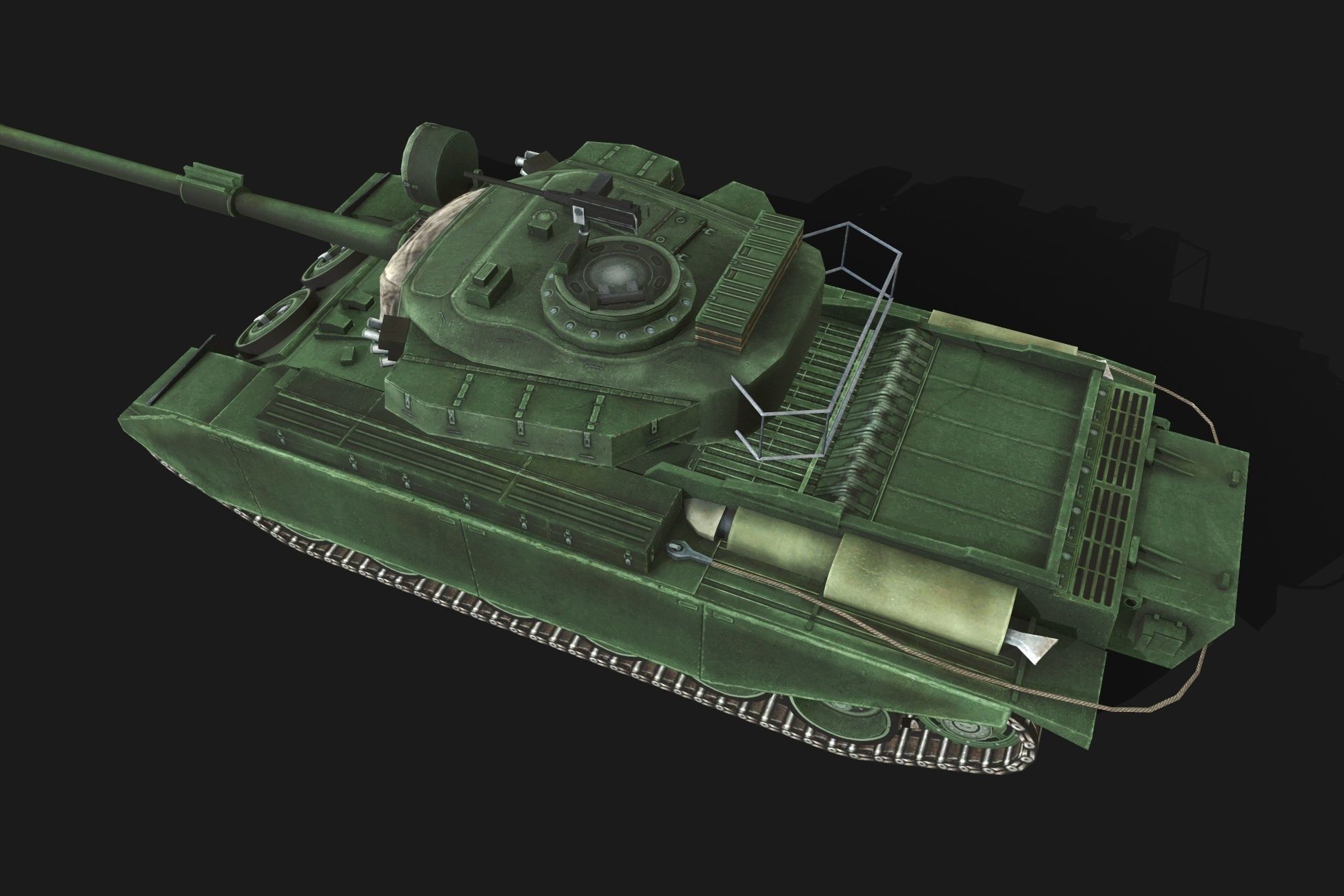 Tank Centurion Mk Low-poly 3D model_5