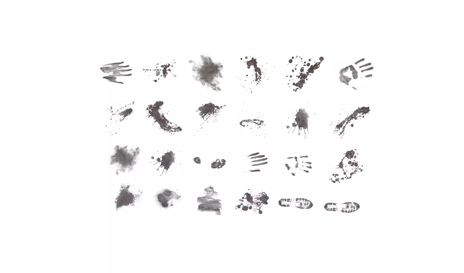 Blood Decals Pack Low-poly 3D model