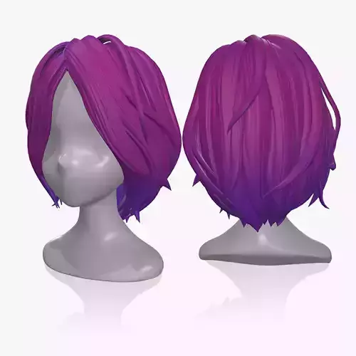 Hair14 Low-poly 3D model