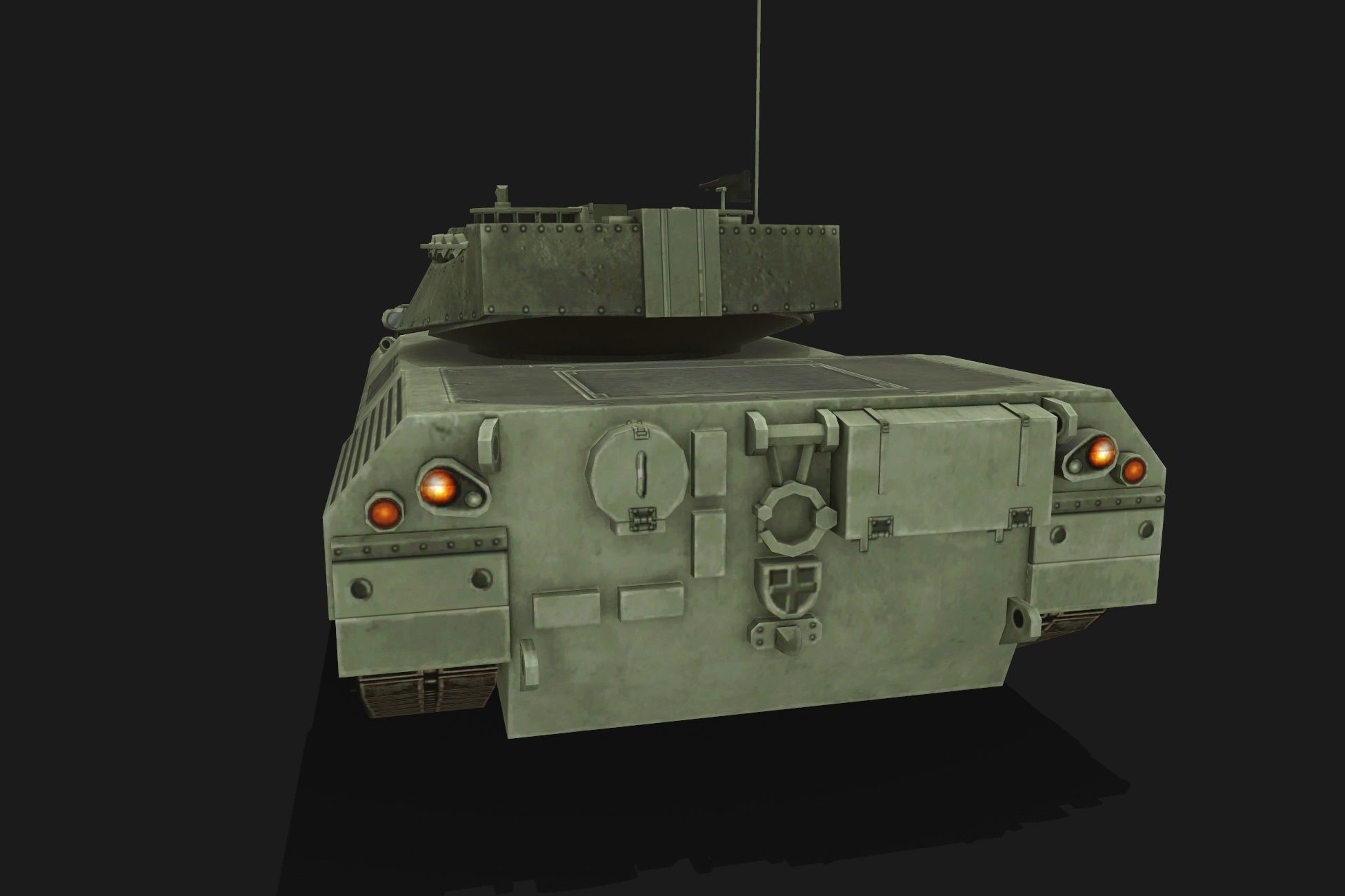 Tank Leopard Low-poly 3D model_5