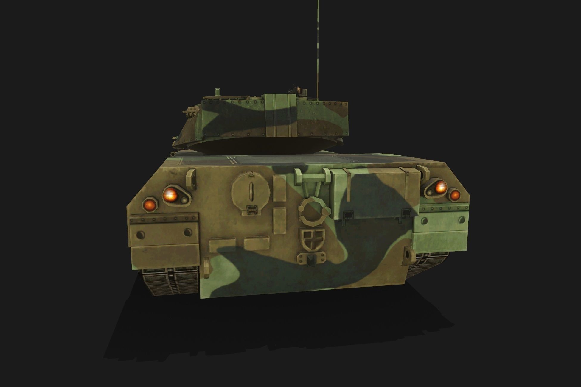Tank Leopard 2 Low-poly 3D model_6