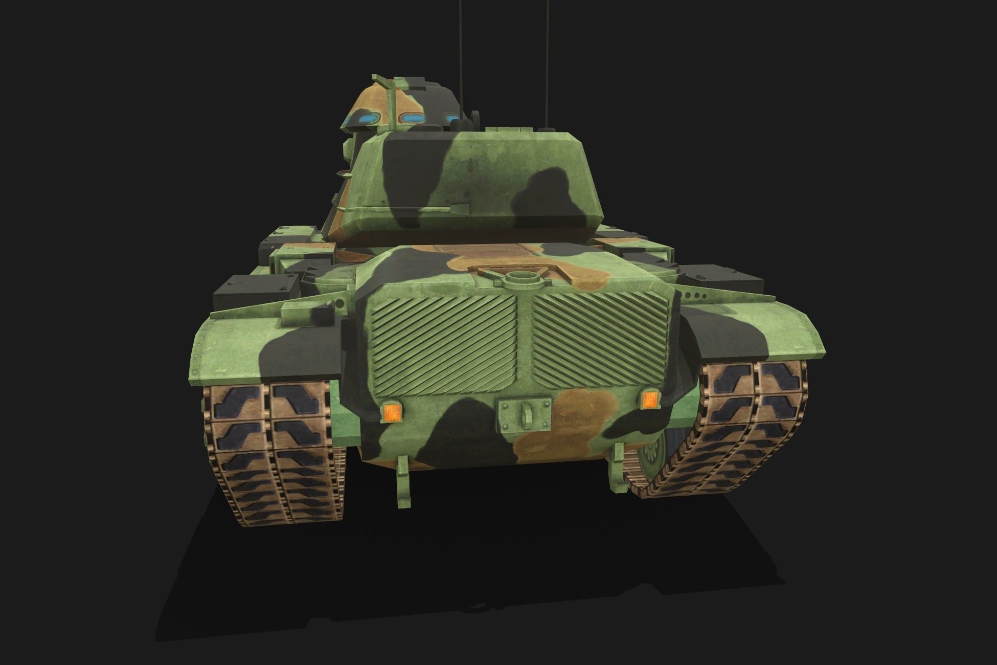 Tank M60 Patton Low-poly 3D model_6