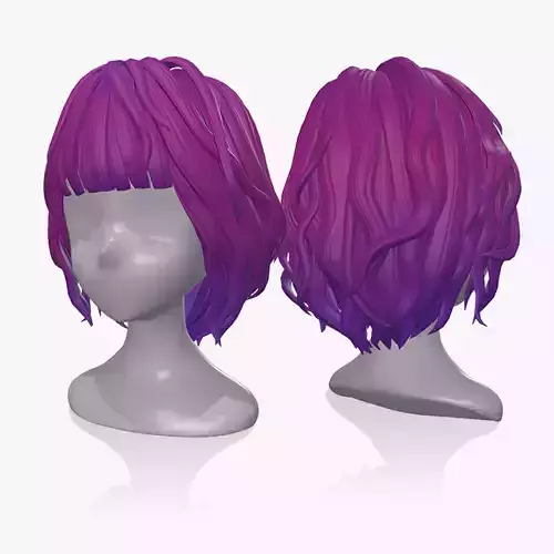 Hair15 Low-poly 3D model