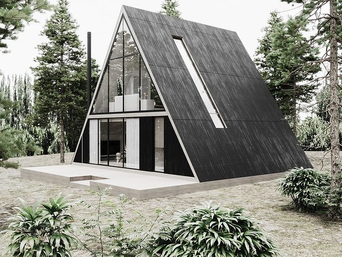 Triangle House by FGM 3D model 3
