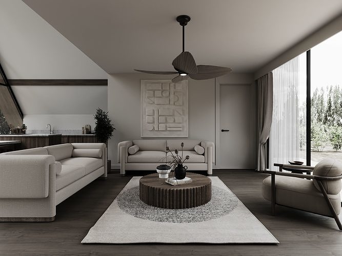 Triangle House by FGM 3D model 6