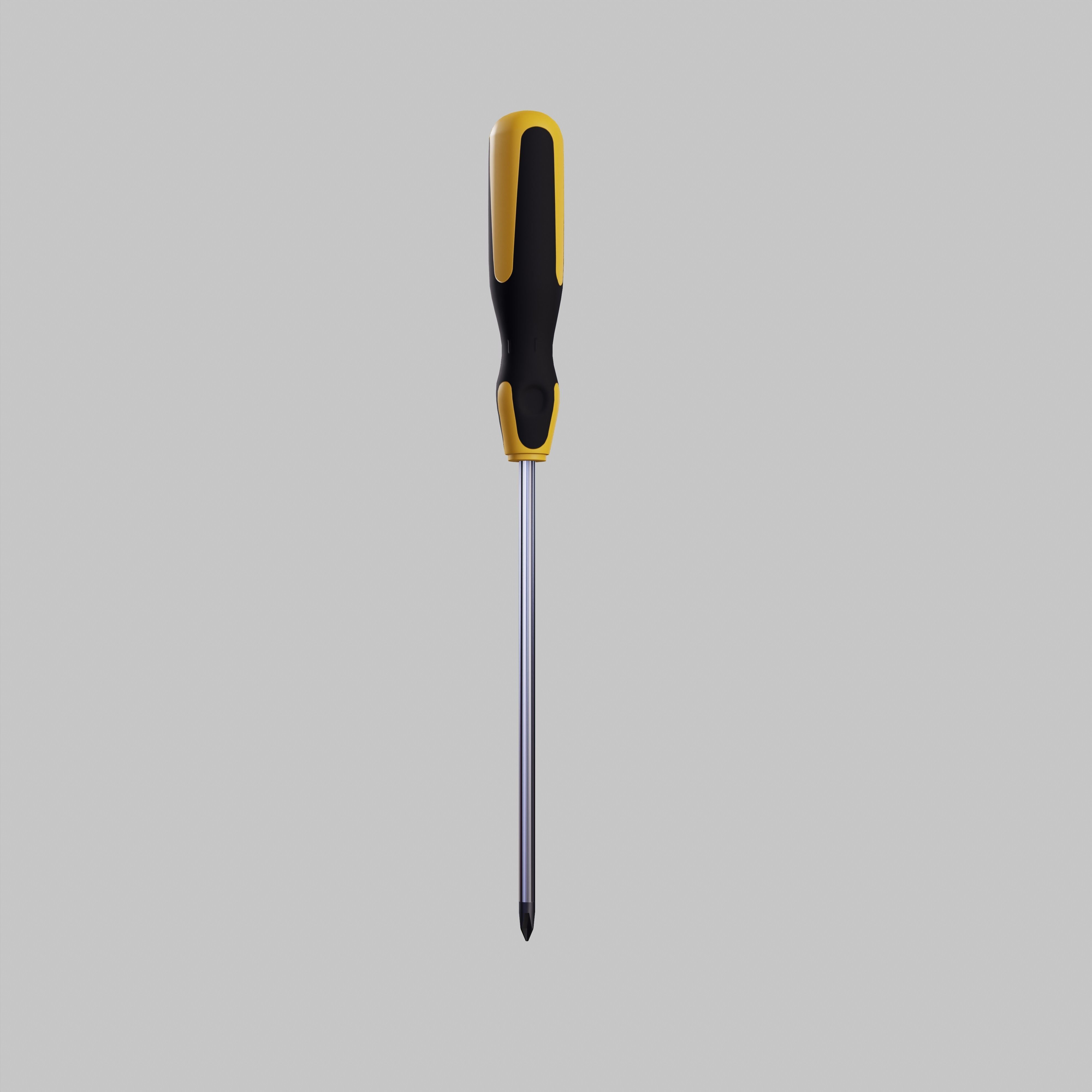 Screw Driver  Low-poly 3D model_2