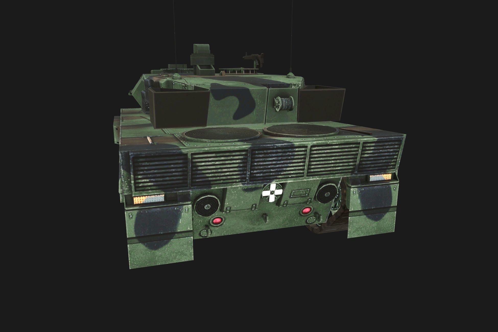 Tank Leopard 2A5 Low-poly 3D model_6